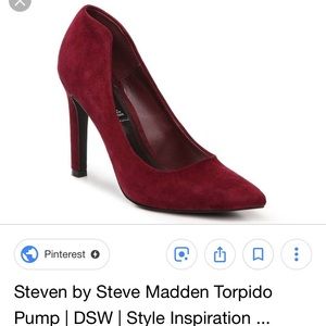Steve Madden Torpido Pumps - Burgundy Suede 7.5